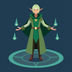 elf with a christmas tree