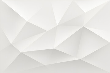 Obraz premium White Low Poly Triangle Background – Abstract Geometric Polygon Pattern Vector