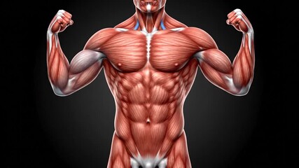 Scientific Visualization: A Detailed Animated Scan of the Human Male Muscular System