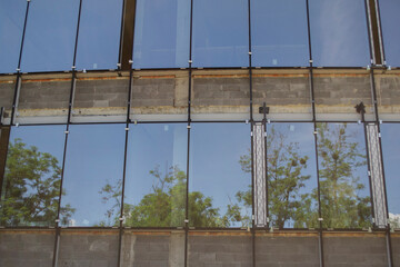 glazed house during construction. construction work