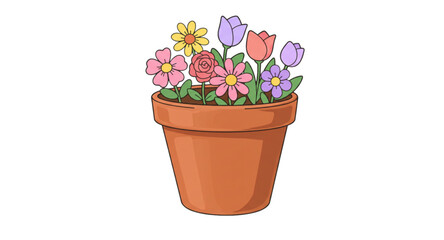 flowers in pot