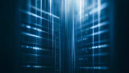 Fototapeta premium The digital landscape of the future, represented through intricate lines of light and data. The image is visually stunning and technically advanced.