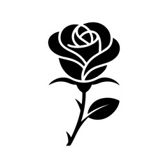 Obraz premium black rose vector