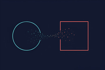 Minimal Abstract Circle to Square Data Flow Connection