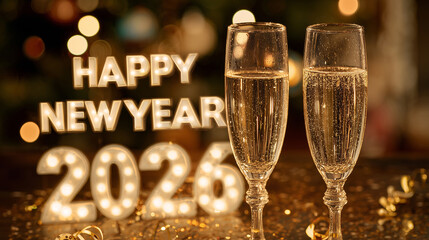 Champagne toast for New Year celebration