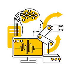 Brain and computer integration - mind control of robotic arm
