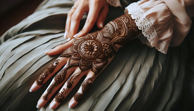 A creative henna art, Ai generated image