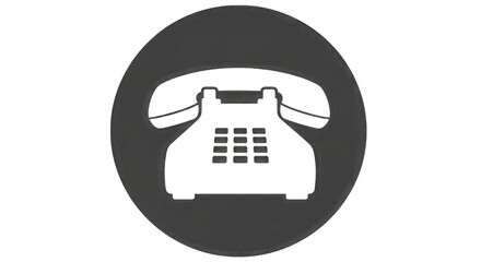 Rotary Phone Icon Silhouette (115) standard isolated on a transparent background