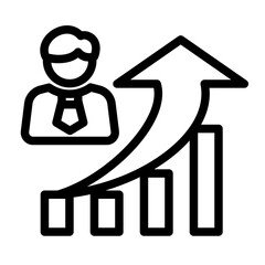 Self Development Competency Improvement icon from the Personal Growth icon collection (Outline Style)