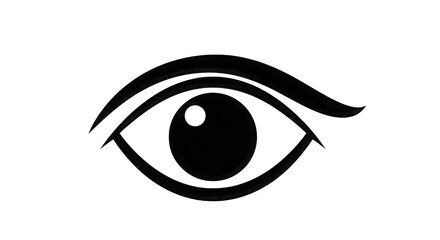 Stylized Human Eye Outline standard graphic isolated on a transparent background
