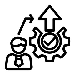 Professional Advancement Improvement icon from the Personal Growth icon collection (Outline Style)