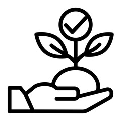 Personal Development Plant Growth icon from the Personal Growth icon collection (Outline Style)