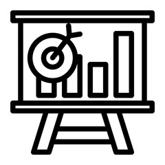Mission Objective Presentation icon from the Personal Growth icon collection (Outline Style)