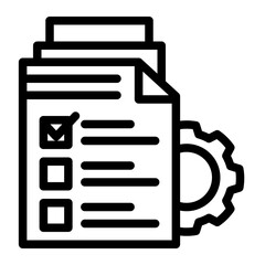 Evaluation Compliance Check List icon from the Personal Growth icon collection (Outline Style)
