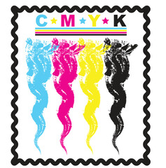 CMYK Vector t shirt Design art colourful 
