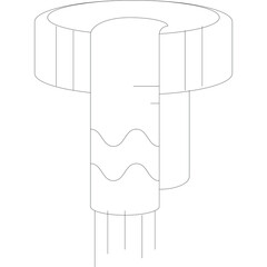 Minimalist Outline Of A Human Face In Black And White With Transparent Background Isolated On White