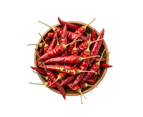 Bowl of Dried Red Chili Peppers with Seeds
