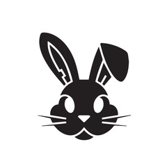 Tech Rabbit Icon Minimalist Futuristic Vector Symbol for Digital Design