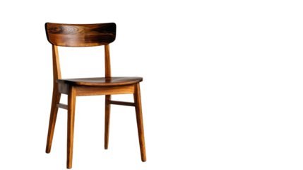 Wooden chair, white isolate background