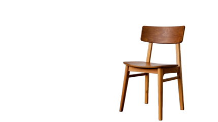 Wooden chair, white isolate background