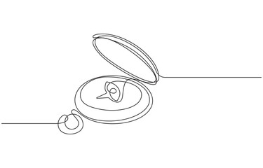 Orienteering compass continuous line editable stroke line compass line continuous drawing vector,