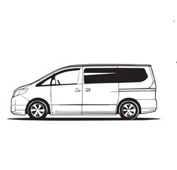 mpv car isolated on white