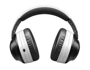  Set of black and white audio stereo headphones headset earpiece earphone Earbud