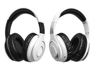  Set of black and white audio stereo headphones headset earpiece earphone Earbud