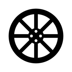 Obraz premium Rims vector silhouette , clip art, and symbol. Shilhouette of rims concept and simple design