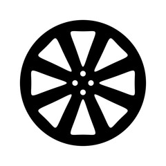 Obraz premium Rims vector silhouette , clip art, and symbol. Shilhouette of rims concept and simple design