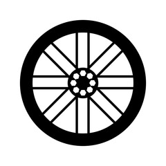 Obraz premium Rims vector silhouette , clip art, and symbol. Shilhouette of rims concept and simple design