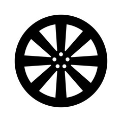 Obraz premium Rims vector silhouette , clip art, and symbol. Shilhouette of rims concept and simple design