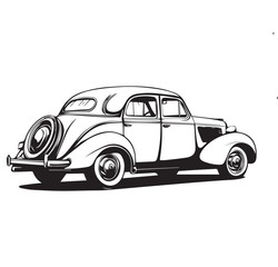 retro car vector illustration