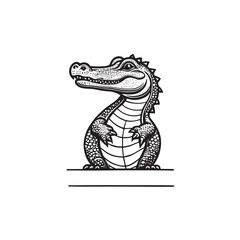 Crocodile Head Silhouette Minimalist Icon
