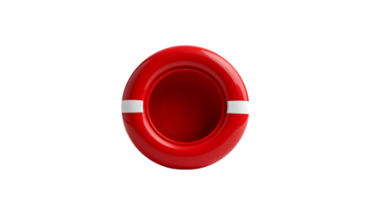 A bright red lifebuoy, essential for water safety, against a clean backdrop. The life ring is clearly visible, emphasizing safety and preparedness