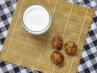 Delicious Chocolate Ball Cookies with Milk A Sweet Treat Delight