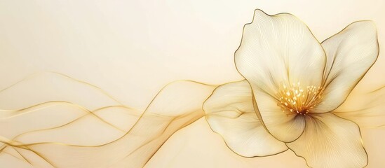 Golden Flower Abstract