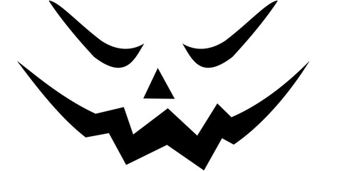 Purple Neon Modern Digital Marketing Banner - 1Scary pumpkin face Halloween design, Evil jack o lantern illustration, Spooky black pumpkin scary face art