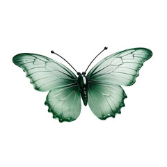 Obraz premium Ethereal mint green butterfly with intricate wing patterns