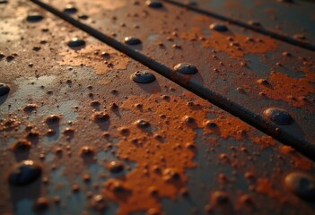 Rusting Metal Surfaces Emporium With Industrial Appeal And Intricate Texture Detailing