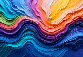 Vivid multicolored swirling layered patterns creating dynamic flowing texture with fluid movement
