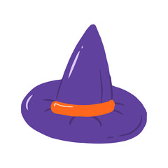 Cute Cartoon Witch Hat Illustration