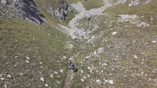 Albanian mountains explored with a trail running session to the Balkan peaks follow by a drone from top