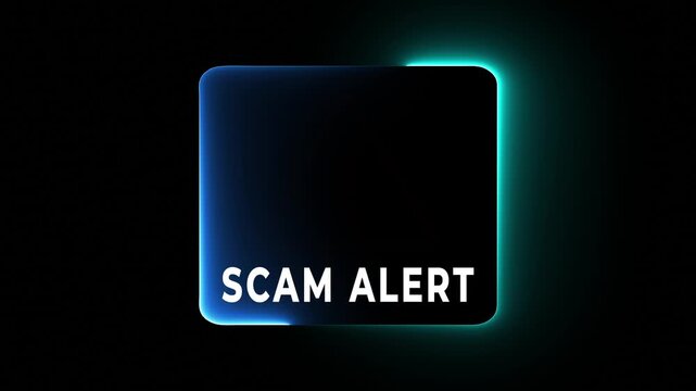 Scam alerts cybersecurity concepts on the transparent background.   Fraud alerts with icons indicating online threats and cybersecurity unknown persons suspicious scammers fraud. 4k video animation.