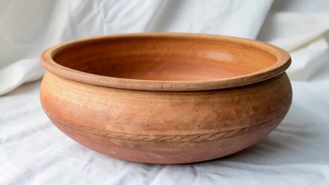 indian clay pot bow isolated on white video orbit