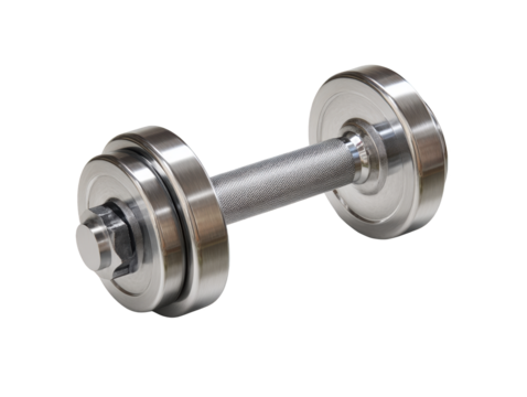 Dumbbell on white isolated background