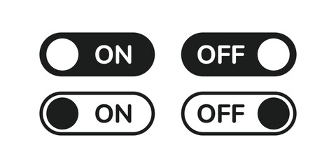 Start and shut down button symbol. On and off icon. Switch on switch off icon