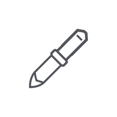 Fototapeta premium Outline Icon of a Woodworking Marking Knife