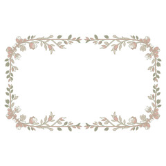 frame with floral elements