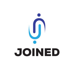 Illustration Joined Leople Logo Design Template.